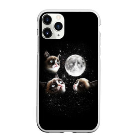 Чехол для iPhone 11 Pro Max матовый с принтом ГРУСТНЫЕ ЛУННЫЕ КОТЫ , Силикон |  | cat | cosmo | face | memes | night | sky | stars | голова | звезды | интернет | космос | коты | кошки | лицо | луна | мем | ночь | отражение | прикол | рисунок