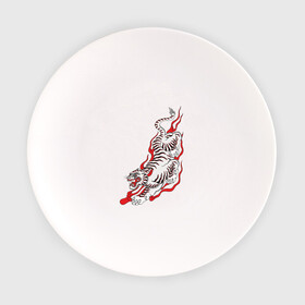 Тарелка с принтом Тигр самурая , фарфор | диаметр - 210 мм
диаметр для нанесения принта - 120 мм | tiger | год тигра | животное | кошки | огонь | самурай | тигр | хищник | япония