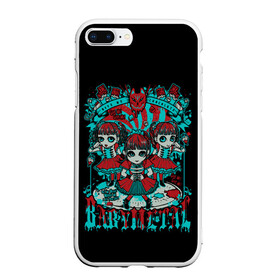 Чехол для iPhone 7Plus/8 Plus матовый с принтом Blue BabyMetal , Силикон | Область печати: задняя сторона чехла, без боковых панелей | Тематика изображения на принте: alternative | baby metal | babymetal | metall | music | rock | альтернатива | каваий метал | металл | музыка | рок