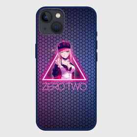 Чехол для iPhone 13 с принтом Zero Two в треугольнике ,  |  | darling | darling in the franxx | zero two | вайфу | зеро ту | код 002 | любимый во франксе | франкс