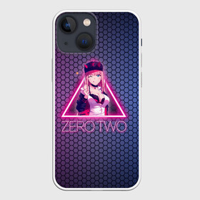Чехол для iPhone 13 mini с принтом Zero Two в треугольнике ,  |  | darling | darling in the franxx | zero two | вайфу | зеро ту | код 002 | любимый во франксе | франкс