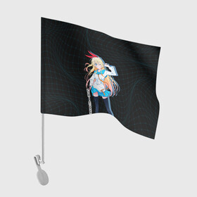 Флаг для автомобиля с принтом Читогэ Притворная любовь , 100% полиэстер | Размер: 30*21 см | chitoge kirisaki | gorilla | nisekoi | притворная любовь | читоге | читогэ кирисаки