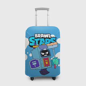 Чехол для чемодана 3D с принтом Ash Brawl Stars Эш  , 86% полиэфир, 14% спандекс | двустороннее нанесение принта, прорези для ручек и колес | ash | brawl | brawl stars | brawlstars | brawl_stars | аш | бравл | бравлстарс | эш