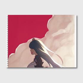 Альбом для рисования с принтом Одиночество Баал , 100% бумага
 | матовая бумага, плотность 200 мг. | Тематика изображения на принте: genshin impact | алое небо | арт | архонт | баал | инадзума | красное небо | небо | облака | одиночество | райден | райдэн | рисунок | сёгун | сёгун райден | сегун райдэн | электричество | электро