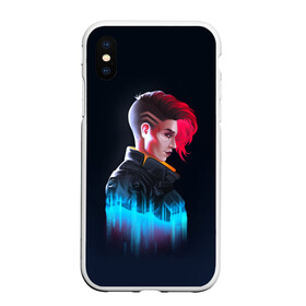 Чехол для iPhone XS Max матовый с принтом Cyberpunk Girl , Силикон | Область печати: задняя сторона чехла, без боковых панелей | art | character | cyberpunk | cyberpunk 2077 | drawing | game | girl | арт | девушка | игра | киберпанк | киберпанк 2077 | персонаж | рисунок