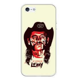 Чехол для iPhone 5/5S матовый с принтом Zombie Lemmy , Силикон | Область печати: задняя сторона чехла, без боковых панелей | Тематика изображения на принте: alternative | metall | motorhead | music | rock | альтернатива | лемми | металл | моторхед | моторхэд | музыка | рок