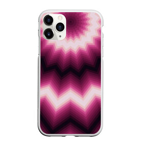 Чехол для iPhone 11 Pro матовый с принтом Черно-пурпурный калейдоскоп , Силикон |  | абстрактный | бордовый | геометрический | зигзаг | калейдоскоп | модный | орнамент | современный | черный