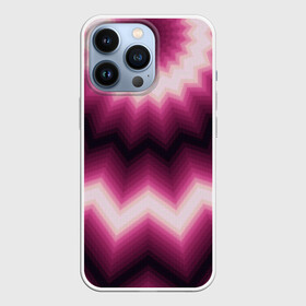 Чехол для iPhone 13 Pro с принтом Черно пурпурный калейдоскоп ,  |  | абстрактный | бордовый | геометрический | зигзаг | калейдоскоп | модный | орнамент | современный | черный