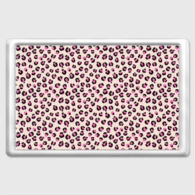 Магнит 45*70 с принтом Леопардовый принт розовый , Пластик | Размер: 78*52 мм; Размер печати: 70*45 | бежевый | леопард | леопардовый принт | молочный цвет | пятнистый | розовый