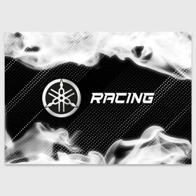 Поздравительная открытка с принтом Ямаха - Racing , 100% бумага | плотность бумаги 280 г/м2, матовая, на обратной стороне линовка и место для марки
 | Тематика изображения на принте: auto | logo | moto | motor | pro | racing | symbol | yamaha | авто | автомобиль | гонки | знак | лого | логотип | логотипы | марка | машина | мото | мотоцикл | мотоциклы | символ | символы | ямаха