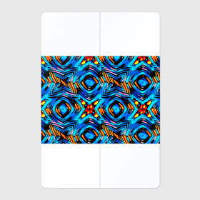 Магнитный плакат 2Х3 с принтом Желто-синий абстрактный узор  , Полимерный материал с магнитным слоем | 6 деталей размером 9*9 см | геометрический | желтый | модный | плетение | синий | современный | яркий синий