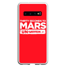 Чехол для Samsung Galaxy S10 с принтом Thirty Seconds to Mars UN PLUGGED , Силикон | Область печати: задняя сторона чехла, без боковых панелей | Тематика изображения на принте: 30 seconds to mars | 30 секунд до марса | 30 фстм | 30stm | 30сдм | jared leto | rock band | thirty seconds to mars | альтернативный | гранж | джаред лето | нео | пост | прогрессивный | рок группа | фети секондс ту марс | хард | шеннон