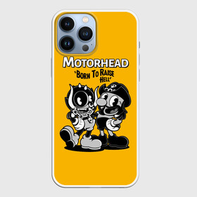 Чехол для iPhone 13 Pro Max с принтом Motorhead x Cuphead ,  |  | Тематика изображения на принте: alternative | cuphead | metall | motorhead | music | rock | альтернатива | капхэд | лемми | металл | моторхед | моторхэд | музыка | рок
