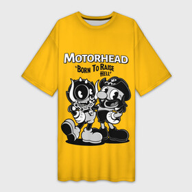 Платье-футболка 3D с принтом Motorhead x Cuphead ,  |  | alternative | cuphead | metall | motorhead | music | rock | альтернатива | капхэд | лемми | металл | моторхед | моторхэд | музыка | рок