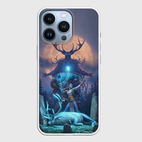 Чехол для iPhone 13 Pro с принтом The Elder Scrolls ,  |  | Тематика изображения на принте: art | deer | elf | forest | game | magic | moon | night | the elder scrolls | the elder scrolls online | werewolves | wolves | арт | волки | игра | лес | луна | магия | ночь | оборотни | олень | эльф