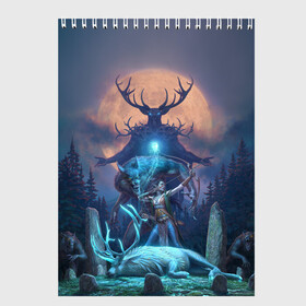 Скетчбук с принтом The Elder Scrolls , 100% бумага
 | 48 листов, плотность листов — 100 г/м2, плотность картонной обложки — 250 г/м2. Листы скреплены сверху удобной пружинной спиралью | Тематика изображения на принте: art | deer | elf | forest | game | magic | moon | night | the elder scrolls | the elder scrolls online | werewolves | wolves | арт | волки | игра | лес | луна | магия | ночь | оборотни | олень | эльф