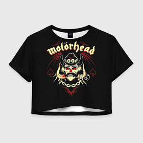 Женская футболка Crop-top 3D с принтом Angry Lemmy , 100% полиэстер | круглая горловина, длина футболки до линии талии, рукава с отворотами | alternative | metall | motorhead | music | rock | альтернатива | лемми | металл | моторхед | моторхэд | музыка | рок