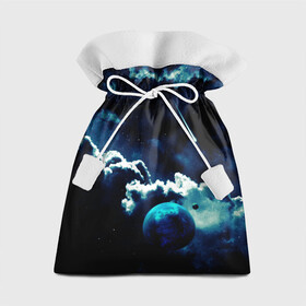 Подарочный 3D мешок с принтом КОСМИЧЕСКИЕ ОБЛАКА , 100% полиэстер | Размер: 29*39 см | Тематика изображения на принте: вселенная | звёзды | комета | космос | облака | планета