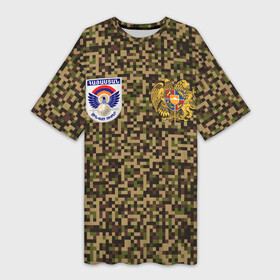 Платье-футболка 3D с принтом Вооруженные силы Армении ,  |  | armenia | армения | армия армении | вооруженные силы армении | вс армении | герб | лого | символ | флаг | флаг и герб армении