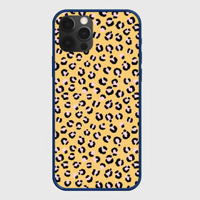Чехол для iPhone 12 Pro с принтом Желтый леопардовый принт , силикон | область печати: задняя сторона чехла, без боковых панелей | Тематика изображения на принте: желтый | леопардовый принт | паттерн | пятна | пятнистый | розовый | текстура