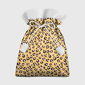 Подарочный 3D мешок с принтом Желтый леопардовый принт , 100% полиэстер | Размер: 29*39 см | Тематика изображения на принте: желтый | леопардовый принт | паттерн | пятна | пятнистый | розовый | текстура