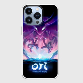 Чехол для iPhone 13 Pro с принтом Shriek ori ,  |  | adventure | computer game | ori | ori and the will of the wisps | shriek | spirit of the forest | дух леса | компьютерная игра | крик | ори | ори и блуждающие огоньки | приключения