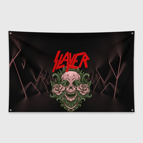 Флаг-баннер с принтом SLAYER | УБИЙЦА (Z) , 100% полиэстер | размер 67 х 109 см, плотность ткани — 95 г/м2; по краям флага есть четыре люверса для крепления | rock | slayer | грув метал | джеф ханнем | керри кинг | ню метал | рок | трэш метал