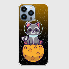 Чехол для iPhone 13 Pro с принтом ЕНОТ АСТРОНАВТ |  ЛУННЫЙ ЕНОТ (Z) ,  |  | Тематика изображения на принте: animal | coon | raccoon | zoo | енот | енот астронавт | енотик | животные | лунный енот | полосатый | полоскун | ракун