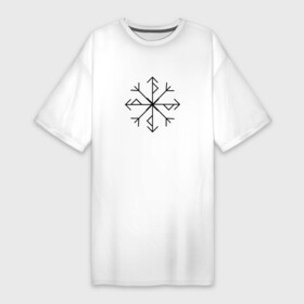 Платье-футболка хлопок с принтом РУНЫ  RUNES (Z) ,  |  | runes | древние знаки | знак рода | знаки | иероглифы | руны | русь | символы | славяне | славянская символика | я русский