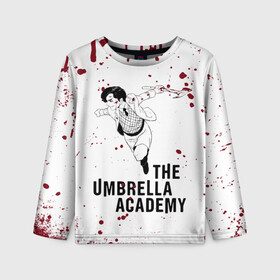 Детский лонгслив 3D с принтом Number 5 | The Umbrella Academy (Z) , 100% полиэстер | длинные рукава, круглый вырез горловины, полуприлегающий силуэт
 | 5 | dark horse comics | netflix | number 5 | the umbrella academy | umbrella | академия амбрелла | комикс | комильфо | номер 5 | реджинальд харгривз | харгривз | хэйзел