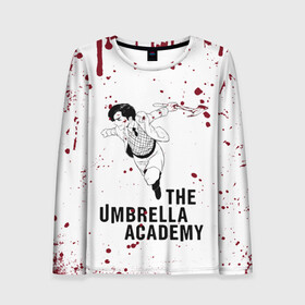 Женский лонгслив 3D с принтом Number 5 | The Umbrella Academy (Z) , 100% полиэстер | длинные рукава, круглый вырез горловины, полуприлегающий силуэт | 5 | dark horse comics | netflix | number 5 | the umbrella academy | umbrella | академия амбрелла | комикс | комильфо | номер 5 | реджинальд харгривз | харгривз | хэйзел