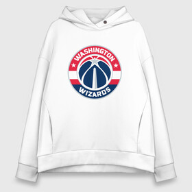 Женское худи Oversize хлопок с принтом WASHINGTON WIZARDS  , френч-терри — 70% хлопок, 30% полиэстер. Мягкий теплый начес внутри —100% хлопок | боковые карманы, эластичные манжеты и нижняя кромка, капюшон на магнитной кнопке | washington wizards | баскетбол | баскетбольные принты | логотипы | спорт | спортивные принты