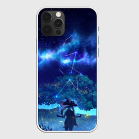 Чехол для iPhone 12 Pro Max с принтом MONA GENSHIN IMPACT , Силикон |  | багровая заря | геншин испакт | гидро | дерево | звезда | звезды | лес | мона | мона мегистус | мондштадт | небо | персонаж | светлячки | синее | синий | синяя | созвездие | созвездия | тейват