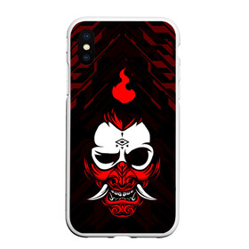 Чехол для iPhone XS Max матовый с принтом DEMON | CYBERPUNK 2077 | КИБЕРПАНК (Z) , Силикон | Область печати: задняя сторона чехла, без боковых панелей | cd project red | cyberpunk 2077 | demon | keanu reeves | samurai | vi | арасака | ви | демон | киану ривз | киберпанк 2077 | найт сити | самураи