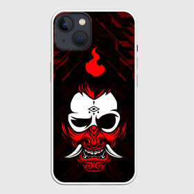 Чехол для iPhone 13 с принтом DEMON | CYBERPUNK 2077 | КИБЕРПАНК (Z) ,  |  | cd project red | cyberpunk 2077 | demon | keanu reeves | samurai | vi | арасака | ви | демон | киану ривз | киберпанк 2077 | найт сити | самураи