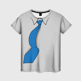 Женская футболка 3D с принтом Дизайн галстука - Tie design , 100% полиэфир ( синтетическое хлопкоподобное полотно) | прямой крой, круглый вырез горловины, длина до линии бедер | tie | tie design | tie style | галстука | дизайн галстука | стиль галстука