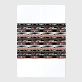 Магнитный плакат 2Х3 с принтом Полосатый этнический орнамент  , Полимерный материал с магнитным слоем | 6 деталей размером 9*9 см | абстрактный | геометрические фигуры | коричневый | полосатый узор | полосы | черный и коричневый | этнический