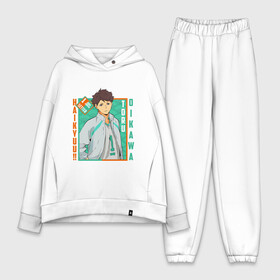 Женский костюм хлопок Oversize с принтом ТООРУ ОЙКАВА   OIKAWA TORU ,  |  | anime | aoba johsai. | haikyu | manga | oikawa toru | аниме | аобаджосай | волейбол | герой | манга | персонаж | тоору ойкава