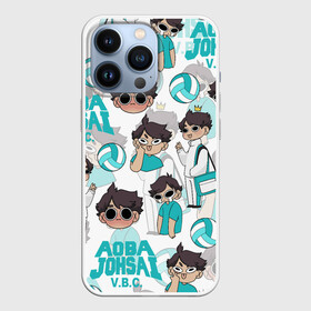 Чехол для iPhone 13 Pro с принтом ТООРУ ОЙКАВА   OIKAWA TORU ,  |  | anime | aoba johsai | haikyu | manga | oikawa toru | pattern. | аниме | аобаджосай | волейбол | герой | манга | персонаж | тоору ойкава | узор