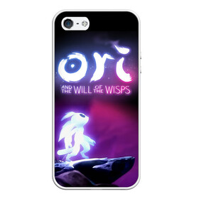 Чехол для iPhone 5/5S матовый с принтом Ori and the Will of the Wisps , Силикон | Область печати: задняя сторона чехла, без боковых панелей | adventure | computer game | looks to the sky | ori | ori and the will of the wisps | spirit of the forest | в небо | дух леса | компьютерная игра | ори | ори и блуждающие огоньки | приключения | смотрит