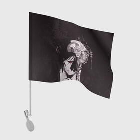 Флаг для автомобиля с принтом Адская девочка Энма Ай , 100% полиэстер | Размер: 30*21 см | Тематика изображения на принте: hell girl | jigoku shoujo | адская девочка | ай | ай энма | аниме