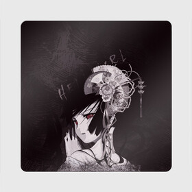 Магнит виниловый Квадрат с принтом Адская девочка Энма Ай , полимерный материал с магнитным слоем | размер 9*9 см, закругленные углы | Тематика изображения на принте: hell girl | jigoku shoujo | адская девочка | ай | ай энма | аниме