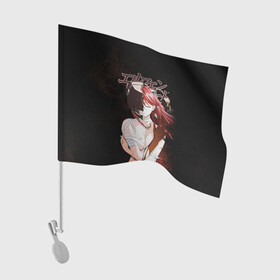 Флаг для автомобиля с принтом Люси Эльфийская песнь , 100% полиэстер | Размер: 30*21 см | elfen lied | lucy | nyu | диклониус | люси | ню | эльфийская песнь