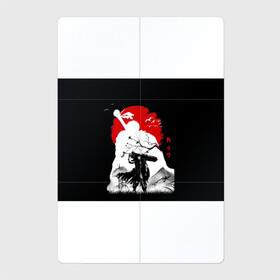 Магнитный плакат 2Х3 с принтом Берсерк силуэт Гатса , Полимерный материал с магнитным слоем | 6 деталей размером 9*9 см | Тематика изображения на принте: berserk | аниме | берсерк | бирсерк | гатс | гатц | клеймо