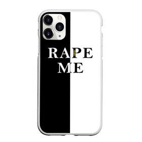 Чехол для iPhone 11 Pro Max матовый с принтом Rape Me | Kurt Cobain (+спина) (Z) , Силикон |  | cobain | kurt | kurt donald cobain | nirvana | rape me | rock | smile | альтернативный рок | гранж | дэйв грол | крист новоселич | курт кобейн | нирвана | рок | смайл