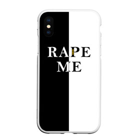 Чехол для iPhone XS Max матовый с принтом Rape Me | Kurt Cobain (+спина) (Z) , Силикон | Область печати: задняя сторона чехла, без боковых панелей | cobain | kurt | kurt donald cobain | nirvana | rape me | rock | smile | альтернативный рок | гранж | дэйв грол | крист новоселич | курт кобейн | нирвана | рок | смайл