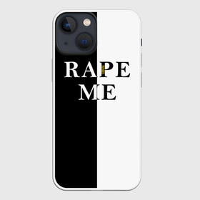 Чехол для iPhone 13 mini с принтом Rape Me | Kurt Cobain (+спина) (Z) ,  |  | cobain | kurt | kurt donald cobain | nirvana | rape me | rock | smile | альтернативный рок | гранж | дэйв грол | крист новоселич | курт кобейн | нирвана | рок | смайл