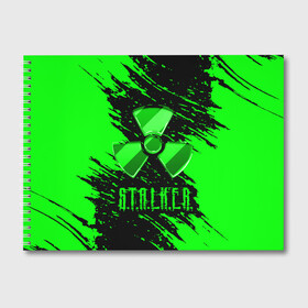 Альбом для рисования с принтом S.T.A.L.K.E.R.  NEON | СТАЛКЕР , 100% бумага
 | матовая бумага, плотность 200 мг. | Тематика изображения на принте: game | stalker | stalker 2 | зона | игра | радиация | сталкер | сталкер 2 | чернобыль