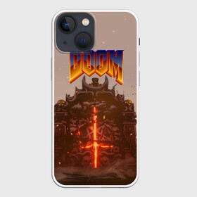 Чехол для iPhone 13 mini с принтом DOOM | ДУМ (Z) ,  |  | demons | devil | doom | doom eternal | doom slayer | doomguy | hell | slayer | ад | вега | демоны | дум | икона греха | какодемон | манкубус | солдат рока | элементаль боли