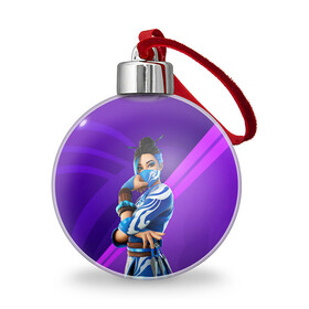 Ёлочный шар с принтом Fortnite Blue Jade , Пластик | Диаметр: 77 мм | art | blue jade | character | fortnite | game | skin | арт | игра | персонаж | синяя джейд | скин | фортнайт